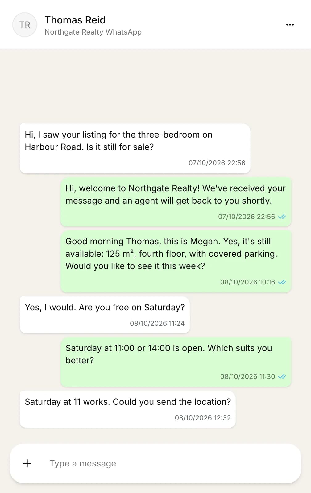 One real-time inbox
